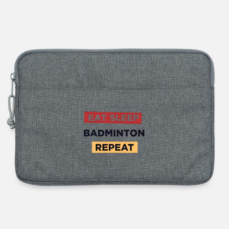 Eat Sleep Badminton Repeat - Laptoptasche 13" - Grau meliert