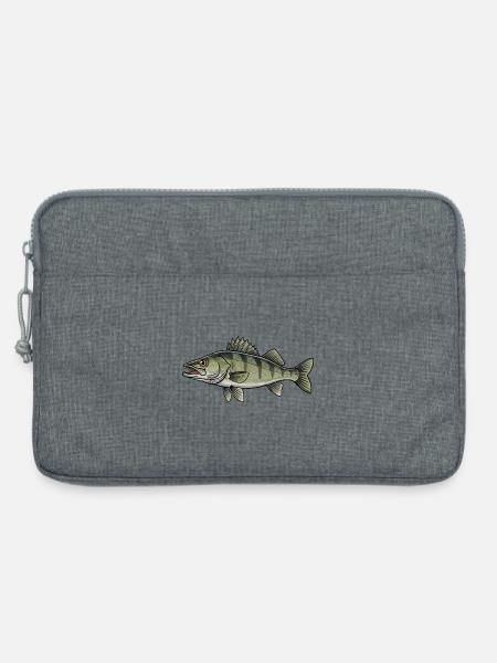 Zander Raubfisch Angeln - Laptoptasche 13" - Grau meliert