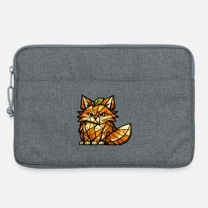 Orange Fox Kubismus-Version - Laptoptasche 13" - Grau meliert