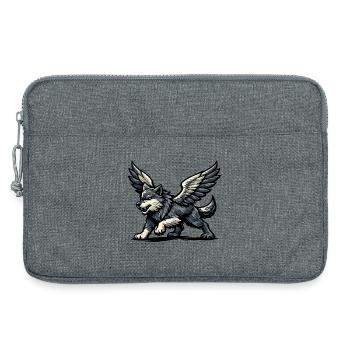 Flügelwolf Majestätisch - Laptoptasche 13" - Grau meliert - Vorne