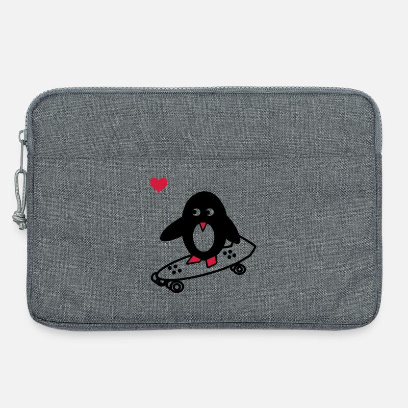 Skaterpinguin - Laptoptasche 13" - Grau meliert