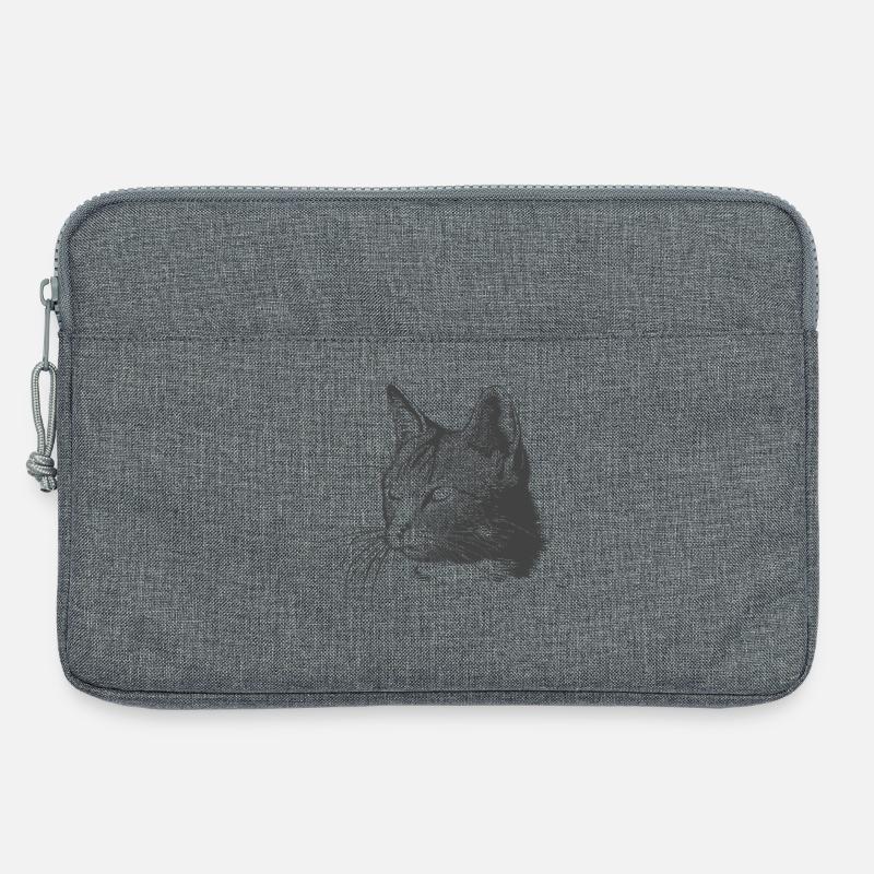 Chat - Sacoche pour ordinateur portable 13 pouces - gris chiné