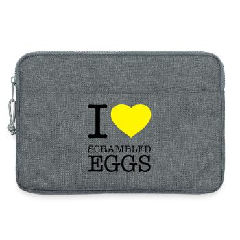 I LOVE SCRAMBLED EGGS Rührei - Laptoptasche 13" - Grau meliert - Vorne