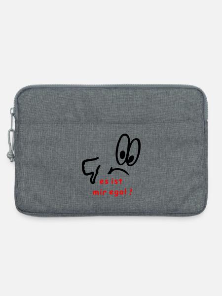 es ist mir egal, comic - Laptoptasche 13" - Grau meliert