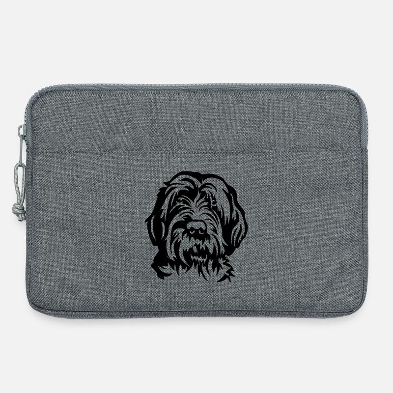 Griffon Korthals Kopf - Laptoptasche 13" - Grau meliert