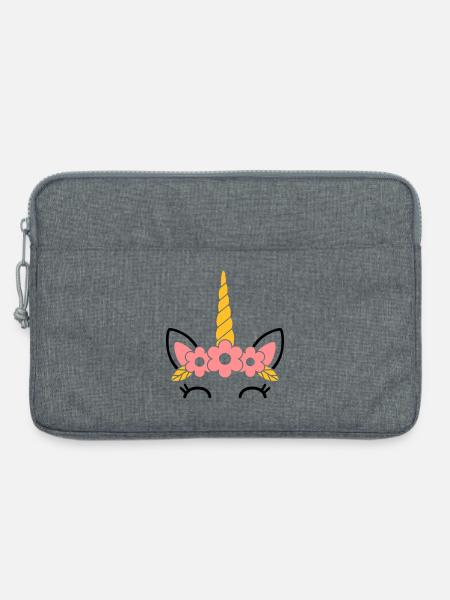 Queen of Flowers: The Majestic Unicorn - Laptop bag 13" - heather grey