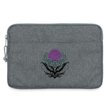 Thistle purple Thistle - Laptop bag 13" - heather grey - Front