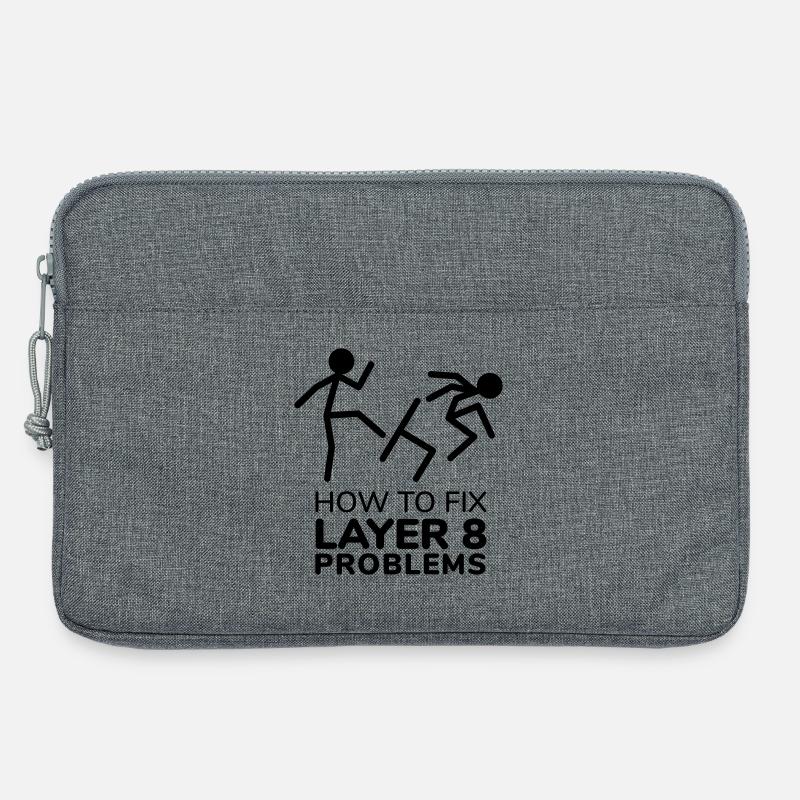 How to fix layer 8 problems IT Humor - Laptop bag 13" - heather grey