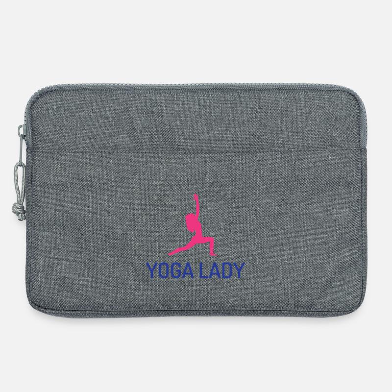Yoga-Mädchen - Laptoptasche 13" - Grau meliert