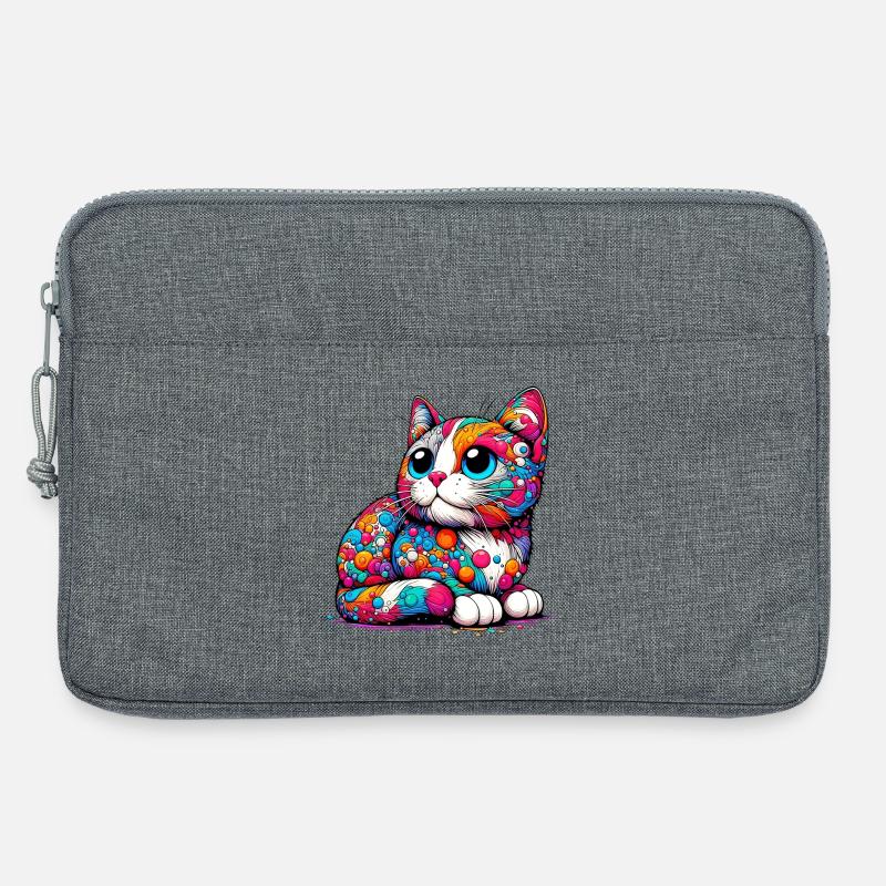 Katze - Laptoptasche 13" - Grau meliert