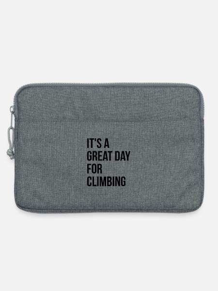 Klettern Klettern Klettern Klettern - Laptoptasche 13" - Grau meliert