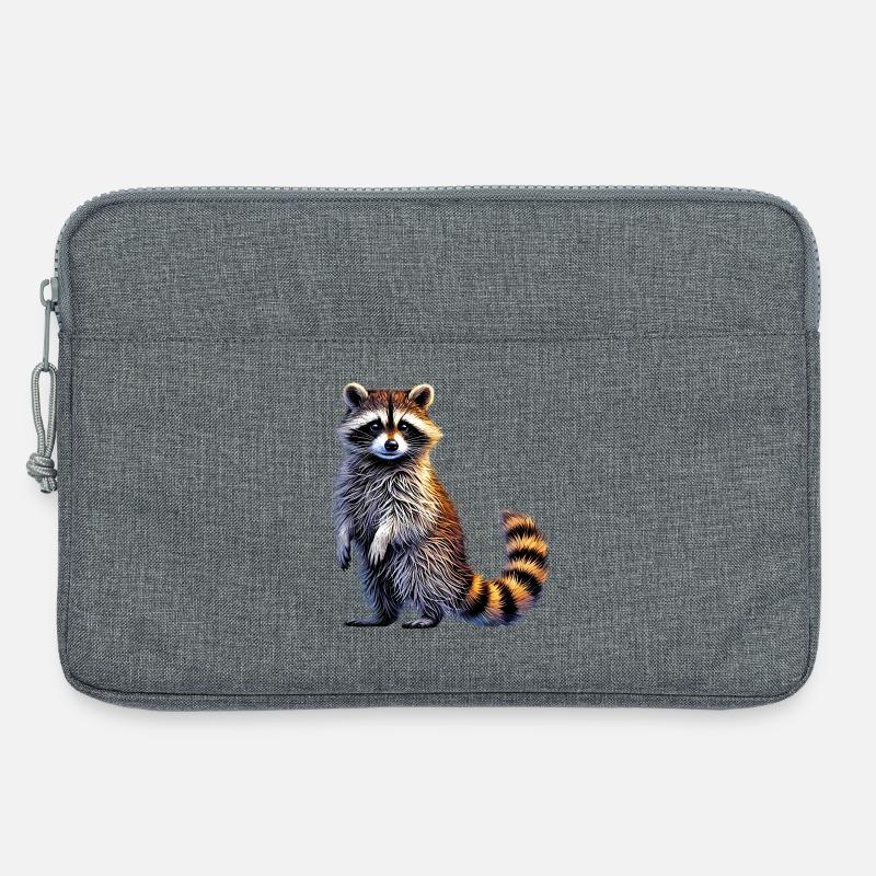 Waschbär - Laptoptasche 13" - Grau meliert