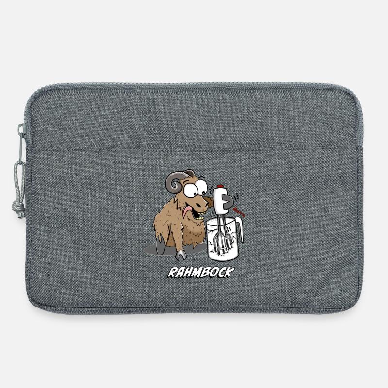 Humorvoller Bock mit Küchenmixer - Laptoptasche 13" - Grau meliert