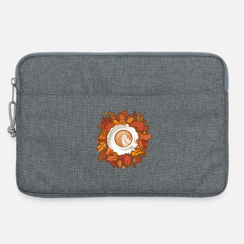 Leaves are Falling, Coffee is Calling - Laptoptasche 13" - Grau meliert