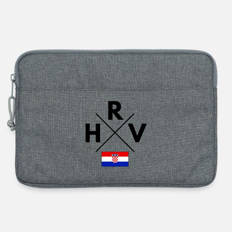 Drapeau croate - Sacoche pour ordinateur portable 13 pouces - gris chiné
