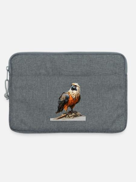 Farbenreicher Adler sitzend - Laptoptasche 13" - Grau meliert