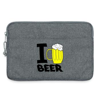Croquis de chope de chope de bière jaune - Sacoche pour ordinateur portable 13 pouces - gris chiné - Devant