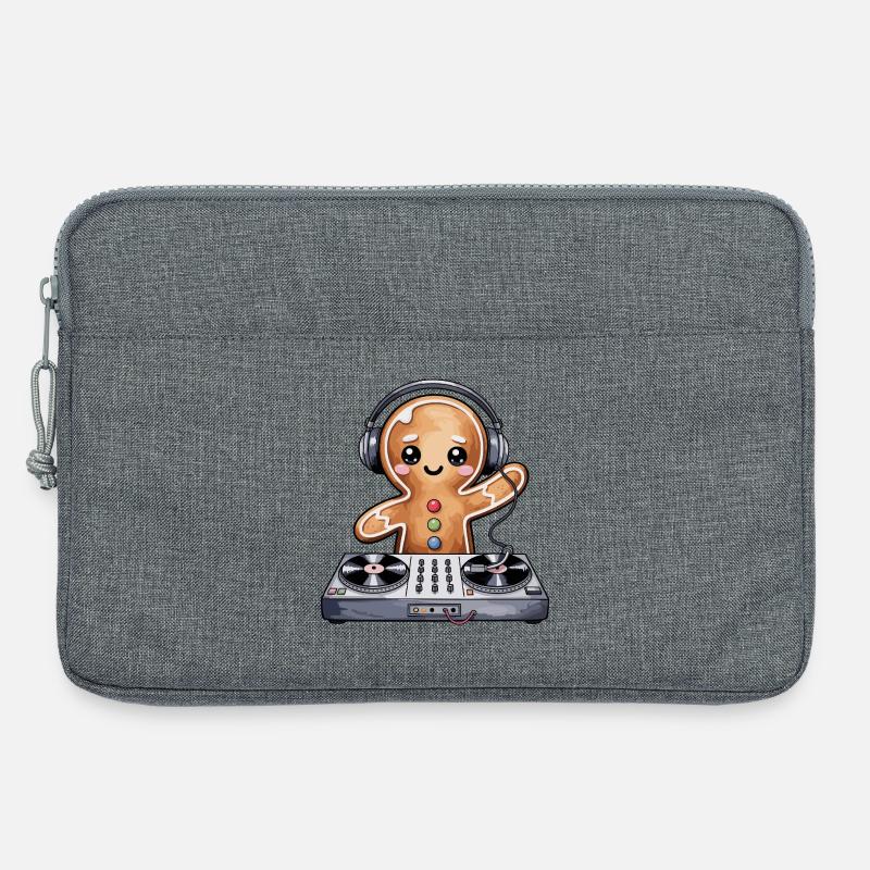 KeksDJ mit Kopfhörer - Laptoptasche 13" - Grau meliert
