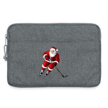 Weihnachten Eishockeyspieler - Laptop bag 13" - heather grey - Front