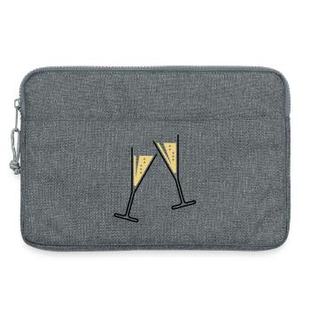 2 Sektgläser (Sekt / Trichter / Offen / 2C) - Sacoche pour ordinateur portable 13 pouces - gris chiné - Devant