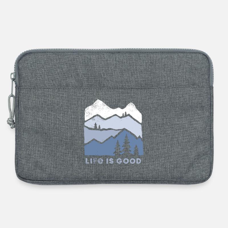 Berglandschaft Lebensfreude - Laptoptasche 13" - Grau meliert
