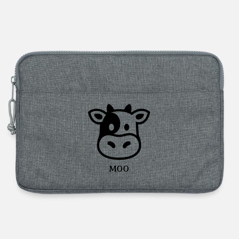 Kuh Silhouette Hinterhof Stil - Laptoptasche 13" - Grau meliert
