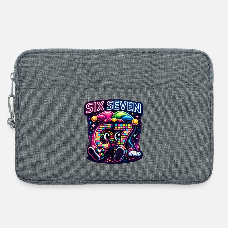 Six Seven 67 Karneval Süß Trend Geschenk - Laptoptasche 13" - Grau meliert