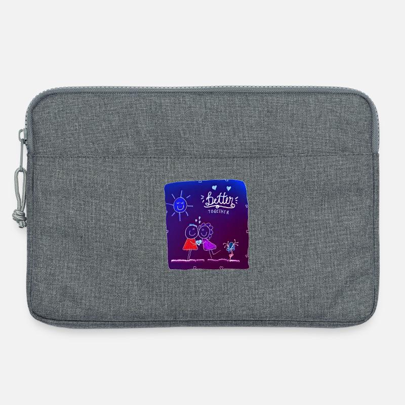 Gemeinsam Besser - Laptoptasche 13" - Grau meliert