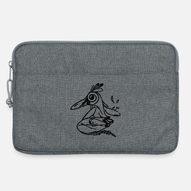 Surfing Penguin - Laptoptasche 13" - Grau meliert