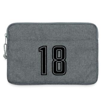 18 - Sacoche pour ordinateur portable 13 pouces - gris chiné - Devant