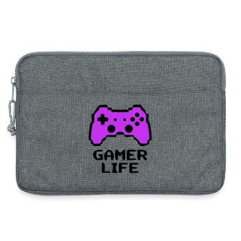 Gaudy Gamer Life Controller - Laptop bag 13" - heather grey - Front