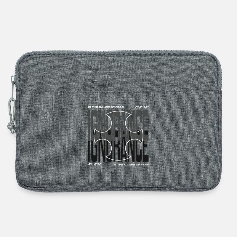 Courage gegen Angst Kreuz-Design - Laptoptasche 13" - Grau meliert