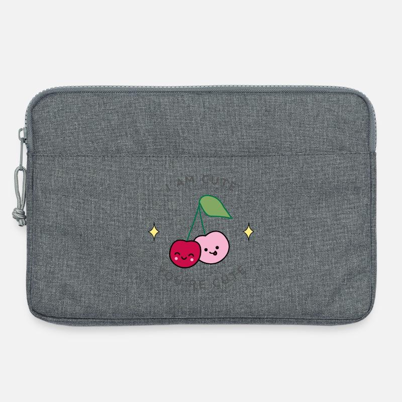 Cute Cherry Duo - Laptop bag 13" - heather grey
