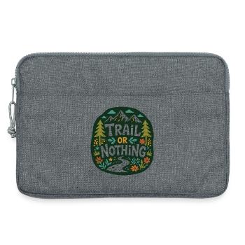Trail or Nothing Berglauf-Design - Laptoptasche 13" - Grau meliert - Vorne