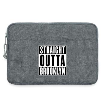 Tout droit sorti de Brooklyn (couleurs changeantes) - Sacoche pour ordinateur portable 13 pouces - gris chiné - Devant