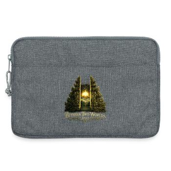 Entre Deux Mondes – Porte du Temple Mystique de Bali - Sacoche pour ordinateur portable 13 pouces - gris chiné - Devant