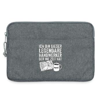Lustiges Handwerker Design - Laptoptasche 13" - Grau meliert - Vorne