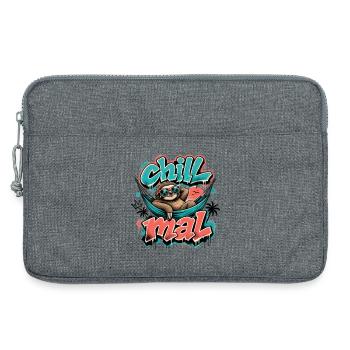 Chill Mal  Cooles Faultier Graffiti Design - Laptoptasche 13" - Grau meliert - Vorne