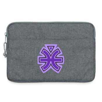 Fische- und Wasserstammessymbol - Laptoptasche 13" - Grau meliert - Vorne