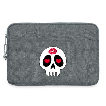 Ein Kuss auf die Stirn - Laptoptasche 13" - Grau meliert - Vorne