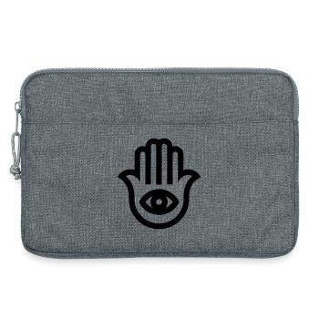 main de Fatma - Sacoche pour ordinateur portable 13 pouces - gris chiné - Devant