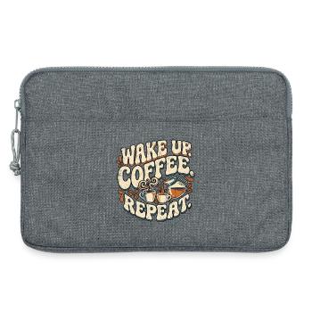 Café rétro vintage - Sacoche pour ordinateur portable 13 pouces - gris chiné - Devant