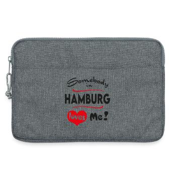 Hamburg Stadt Urban T-Shirt City Heimatliebe Town - Laptoptasche 13" - Grau meliert - Vorne