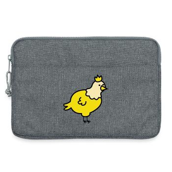 Dessin animé du Poussin Royal - Sacoche pour ordinateur portable 13 pouces - gris chiné - Devant
