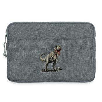 Tyrannosaurus Rex T-Rex Dinosaurier Urzeit Motiv - Laptoptasche 13" - Grau meliert - Vorne