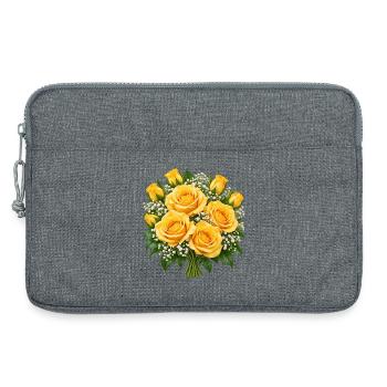 Golden Rose Bouquet Glow - Laptoptasche 13" - Grau meliert - Vorne