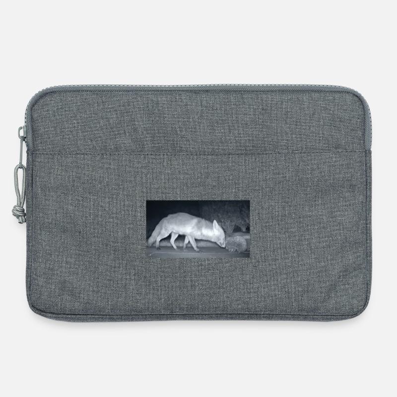 Night Fox Hedgehog Encounter - Laptop bag 13" - heather grey