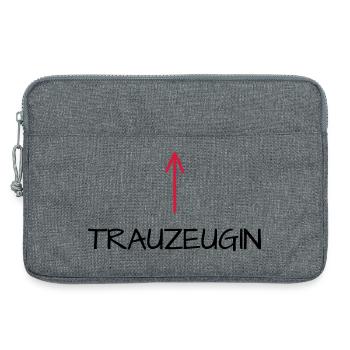 Trauzeugin Junggesellenabschied Pfeil - Laptoptasche 13" - Grau meliert - Vorne