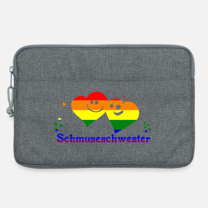 Schmuseschwester - Laptoptasche 13" - Grau meliert