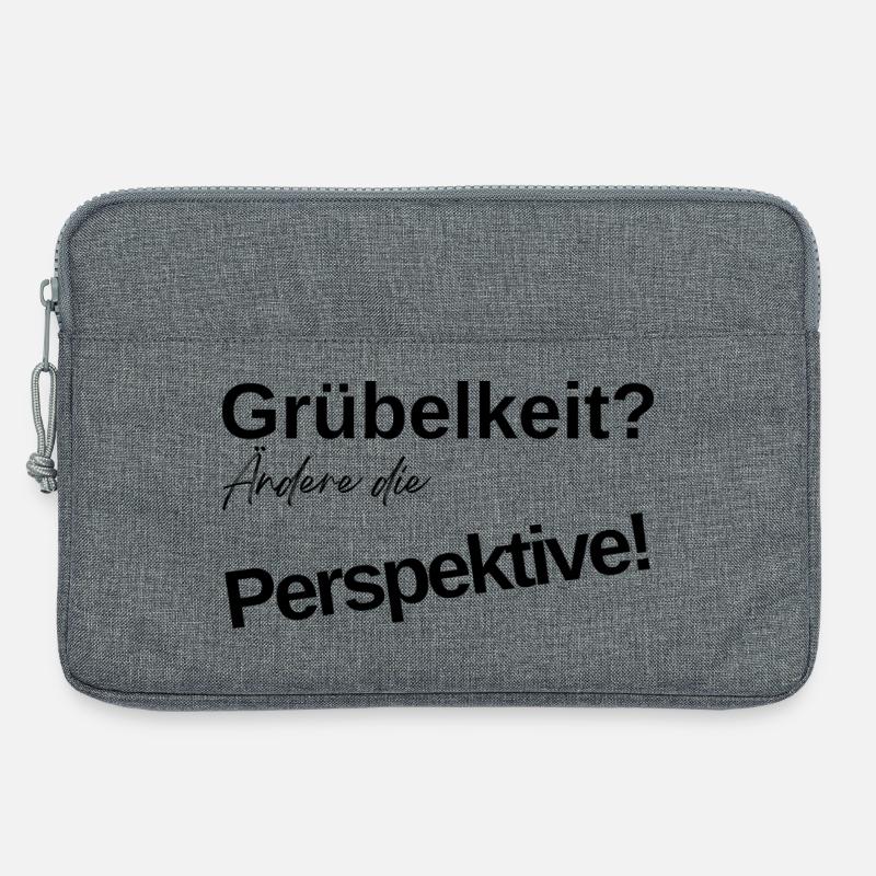 Grübelkeit? Ändere die Perspektive! - Laptoptasche 13" - Grau meliert